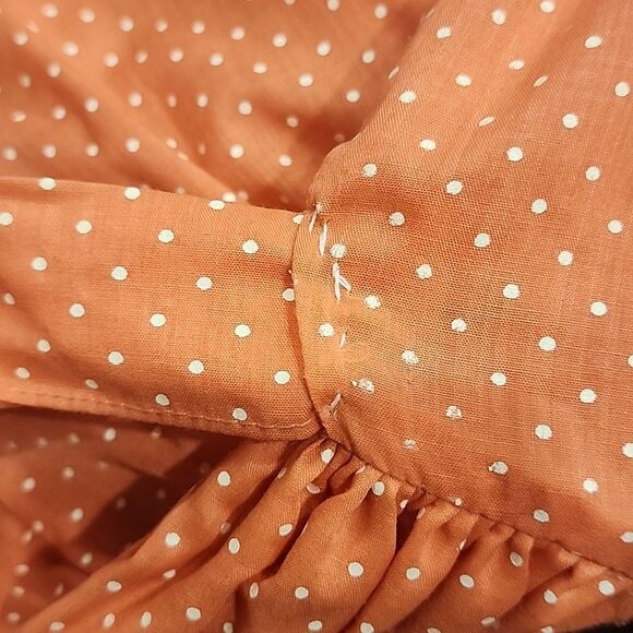 Lilo California Vintage Layla Peach And White Polkadot Dress - Picture 13 of 14